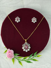 CZ Ruby Pendant set