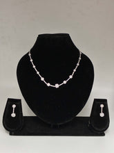 CZ Intermittent Floral Necklace Set