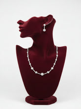 CZ Intermittent Floral Necklace Set