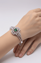 CZ Green Designer Openable Kada