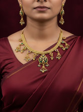 Antique Ruby Green Heritage Collection Necklace Set