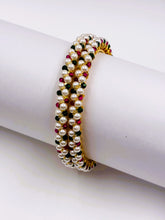Antique Ruby Green Moti Bangle