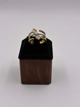 CZ Tri Layered Two Tone Finger Ring
