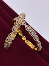CZ Two Tone Beautiful Designer Bangle