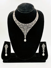 CZ Silver tone beautiful Necklace Set