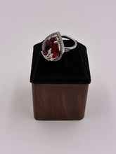 CZ Royal Red Drop Finger Ring