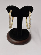 Western Stone Studded Line Hoop