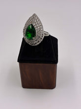 CZ Emerald Exquisite Drop Finger Ring