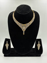 CZ Trigon style Necklace Set