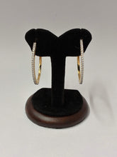 CZ Dual tone Classic Hoop Earring