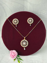 CZ Circular Designer Pendant set