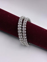 CZ Embellished Silver tone Designer Bangle