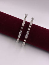 CZ Silver tone Delicate Designer Bangle