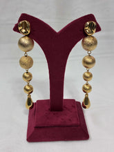 Western Multilayer Textured Ball Dangle Earring