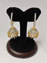 CZ Dual Tone Fusion Earring