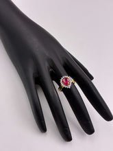 CZ Ruby Pear Shape Finger Ring