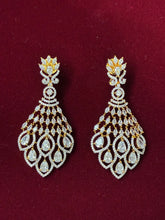 CZ Dual tone Designer Earring