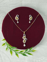 CZ Peacock Pendant set