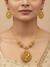 Antique Embellished Peacock Designer Necklace Set