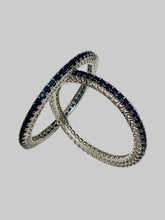 CZ Blue single line Bangle
