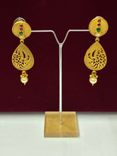 Antique Beautifully Carved Pearl Drop Earring