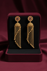 Antique Spiral Chain Drop Earring