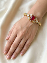 Kundan Ruby Designer Openable Kada