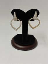 CZ Golden Heart Drop Earring