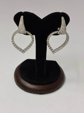 CZ Silver Heart Drop Earring