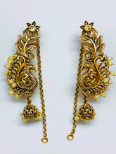 Antique Peacock Earcuffs with chain