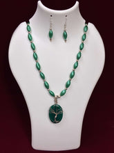 Western Necklace set with oval artistic Pendant