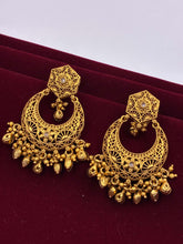 Antique Gold Beautifully Carved Earrings