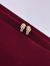 CZ Designer Half Hoop Earrings