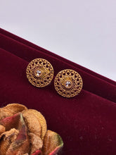 Antique Beautifully Carved Stud Earrings