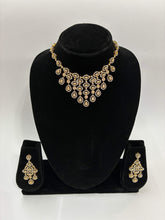 CZ  Dual Tone Designer Necklace Set