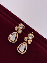 Kundan Mother of Pearl Drop Earrings