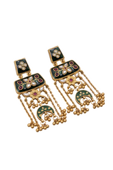 Antique Meenakari Chain Earring