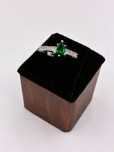 CZ Green drop design Finger Ring