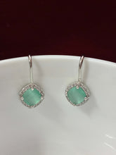 CZ Mint Green Droplet Slip on Earring