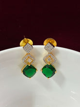 CZ Emerald Green Light weight short Earring