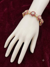 Kundan Ruby Exquisite Line Bracelet