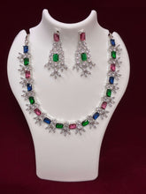 CZ Designer Multi Colour Necklace Set