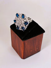 CZ navy blue designer Finger Ring