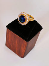 CZ Indigo adjustable Finger Ring