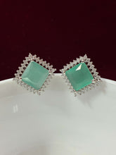 CZ Designer Square stud