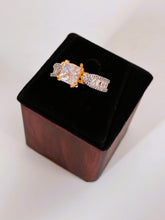 CZ Princess cut adjustable Finger Ring