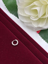CZ silver finish circular Nose Ring