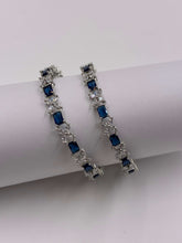 CZ blue bloom Bangle