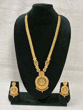 Long Designer Necklace Set with Gold Plating