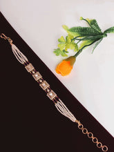 Kundan Ruby Beads Splendid Square Bracelet